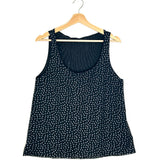 Black Metallic CC and Star Embroidered Mesh Top / CHANEL - Size 42