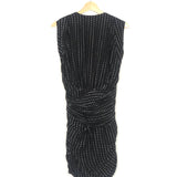 Black Metallic Wrap-effect Sleeveless SIGMA Mini Dress / IRO - Size 38