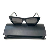 Black MICA Cat Eye Acetate Sunglasses / SAINT LAURENT