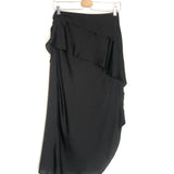 Black Mid-length Asymmetric GINKA Skirt / IRO - Size 36