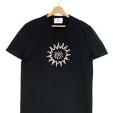 Black MIDNIGHT Celestial Eye Embroidered Cotton T-shirt / VICTORIA LEIVISSA - One Size