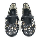 Black MODESTY-S Eyelet Classic Ballet Flats / FOZAZA X STEVE MADDEN - Size 39