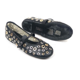 Black MODESTY-S Eyelet Classic Ballet Flats / FOZAZA X STEVE MADDEN - Size 39