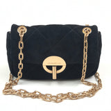 Black NANO MOON Suede Shoulder Bag / VANESSA BRUNO - One Size