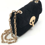 Black NANO MOON Suede Shoulder Bag / VANESSA BRUNO - One Size