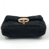 Black NANO MOON Suede Shoulder Bag / VANESSA BRUNO - One Size
