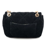 Black NANO MOON Suede Shoulder Bag / VANESSA BRUNO - One Size