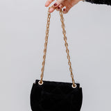 Black NANO MOON Suede Shoulder Bag / VANESSA BRUNO - One Size