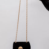 Black NANO MOON Suede Shoulder Bag / VANESSA BRUNO - One Size