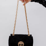 Black NANO MOON Suede Shoulder Bag / VANESSA BRUNO - One Size