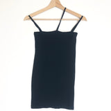 Black NIDA Ribbed Thin Straps Cotton Tank Top / BASERANGE - Size XS