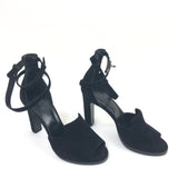 Black NINA Suede d'Orsay Wrap Straps Kelly Heels Pumps / HERMES - Size 38