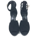 Black NINA Suede d'Orsay Wrap Straps Kelly Heels Pumps / HERMES - Size 38
