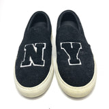 Black NY Felt Slip On Sneakers / JOSHIUA SANDERS - Size 39