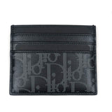 Black Oblique Galaxy Leather Card Holder / DIOR