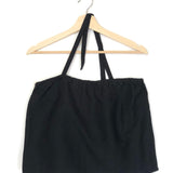 Black One-shoulder Strap Linen Top / DEIJI STUDIOS - Size 0