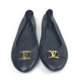 Black OXFORD Leather Ballet Flats / LOUIS VUITTON - Size 39.5