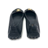 Black OXFORD Leather Ballet Flats / LOUIS VUITTON - Size 39.5