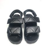 Black Padded Nappa Leather Sandals / PRADA - Size 36