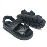 Black Padded Nappa Leather Sandals / PRADA - Size 36