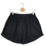 Black PAIGE Organic Poplin Pleated Shorts / DOEN - Size 6