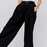 Black Palazzo Pants / MARGOT - Size S