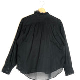 Black PAMIAS Ruffled Cotton Long Sleeves Blouse / ISABEL MARANT ETOILE - Size 36