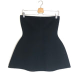 Black Paneled Wool Flared Peplum Bustier Top / ROHE - Size 34