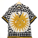 Black Pattern X Wool + Nature Sun Button Down Shirt / CELANDINE - Size XS