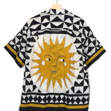 Black Pattern X Wool + Nature Sun Button Down Shirt / CELANDINE - Size XS