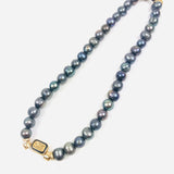 Black Pearls and Zircons ERNEST Necklace / BOHEMIAN RHAPSODIE