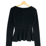 Black Peplum Long Sleeves Top / STELLA MCCARTNEY - Size 40