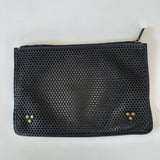 Black Perforated Leather POPOCHE L Clutch / JEROME DREYFUSS