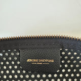 Black Perforated Leather POPOCHE L Clutch / JEROME DREYFUSS