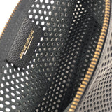 Black Perforated POPOCHE L Leather Clutch / JEROME DREYFUSS