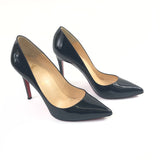 Black PIGALLE 100 Patent Leather Pumps / CHRISTIAN LOUBOUTIN - Size 40.5