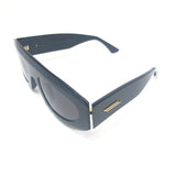 Black Pilot Mask Sunglasses / BOTTEGA VENETA