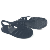 Black POSSESSION Velvet II Sandals / MELISSA - Size 38