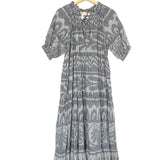 Black Printed Cotton Midi Dress / MII AUX CYCLADES - Size S