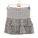 Black Printed NAOMI Ruffled Mini Skirt / ISABEL MARANT ETOILE - Size 42