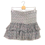 Black Printed NAOMI Ruffled Mini Skirt / ISABEL MARANT ETOILE - Size 42