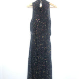 Black Printed Sleeveless Maxi Dress / RAQUEL ALLEGRA - Size 0