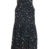 Black Printed Sleeveless Maxi Dress / STELLA H - Size S/M