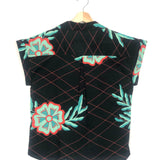 Black Printed Sleeveless Top / JOHNNY MESQ - Size S