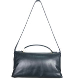 Black PRISMA Top Handle Padded Smooth Leather Bag / MARNI