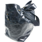 Black PRISMA Top Handle Padded Smooth Leather Bag / MARNI