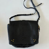 Black Python IGOR Shoulder Bag / JEROME DREYFUSS