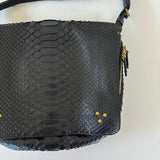 Black Python IGOR Shoulder Bag / JEROME DREYFUSS