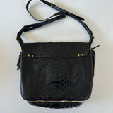 Black Python IGOR Shoulder Bag / JEROME DREYFUSS