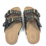 Black Python Studded ODETTE Sandals / CLARIS VIROT - Size 39